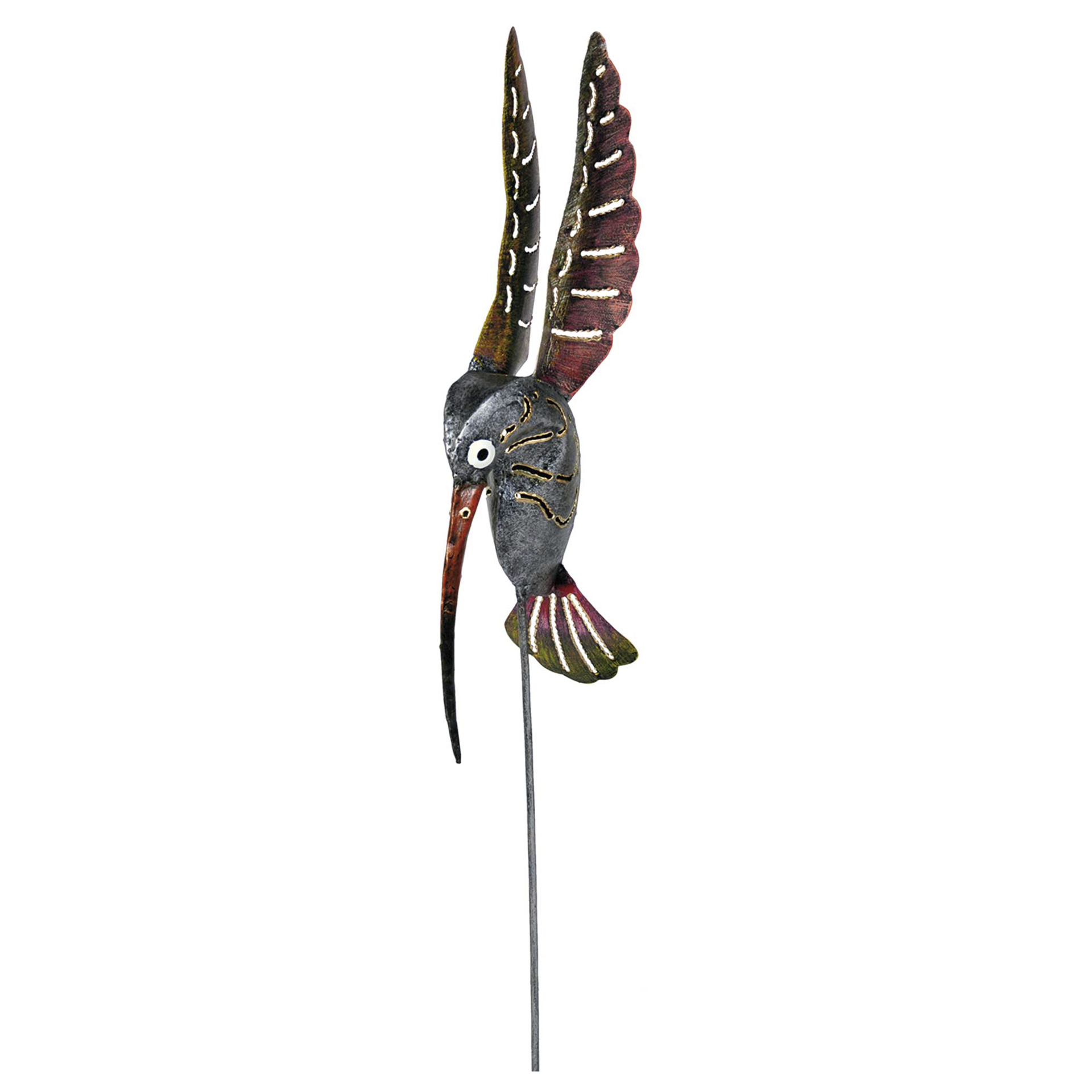 Gartenstecker Kolibri-1 anthrazit-burgund