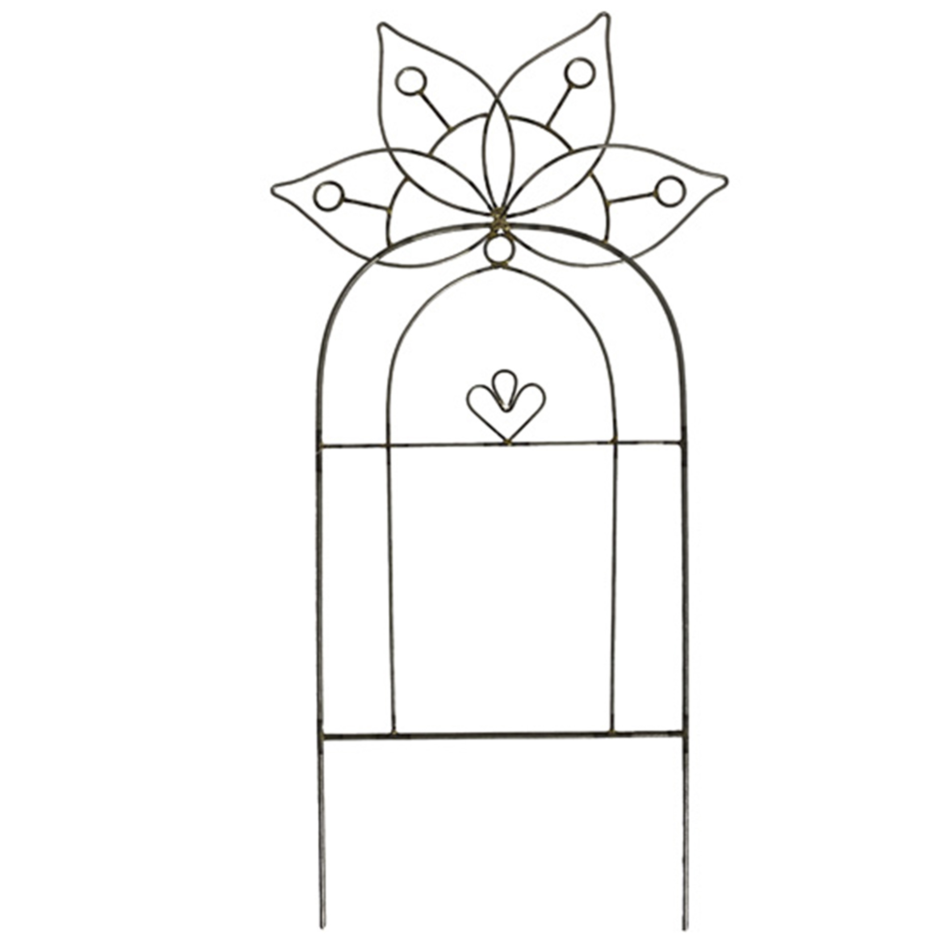 Rankgitter mit Blumenornament am oberen Ende