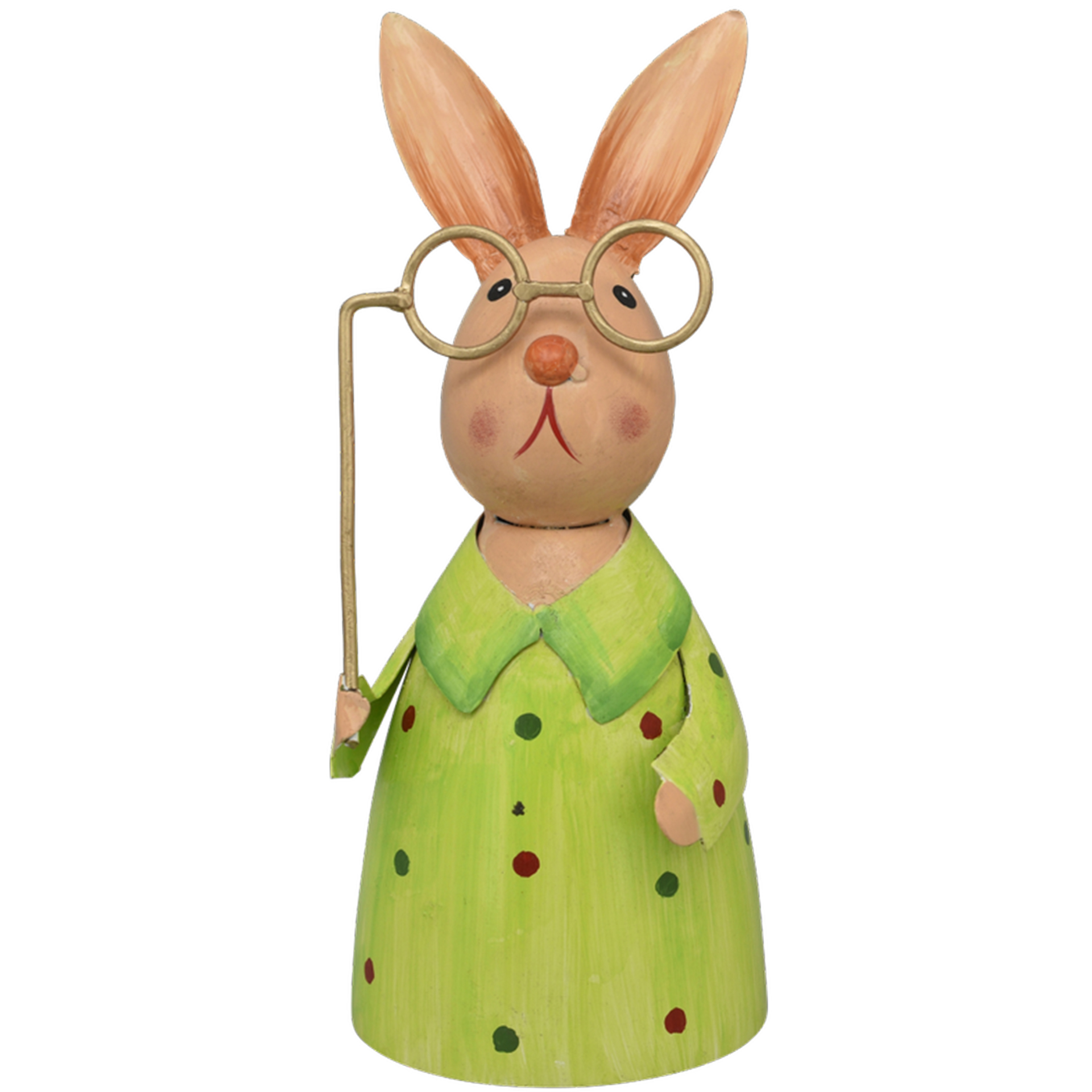 Zaunhocker Hase grün mit Brille Pfostenhocker  Staketenzaun Gartenzaun Gartendeko