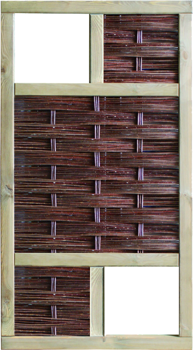 LABO-3D Weidengeflechtzaun, 2 Fenster oben und unten