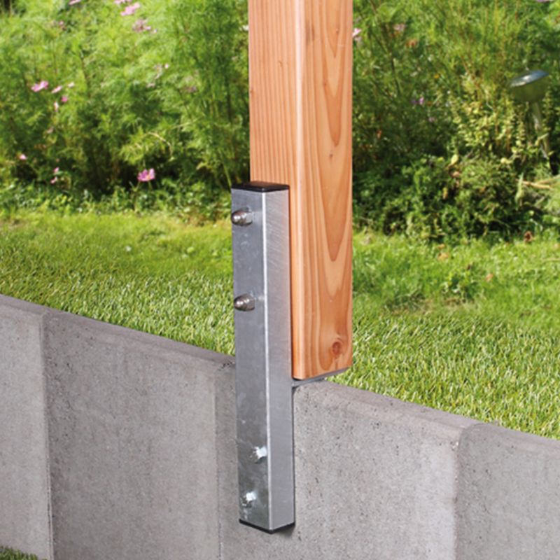 UPfostenträger für LRandsteine 91x230mm